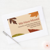 Wir haben Herbstlaub bewegt Ankündigung Rechteckiger Aufkleber (Umschlag)