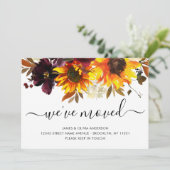 Wir haben Herbstsonnenblume verändert Neues Zuhaus Ankündigung (Stehend Vorderseite)