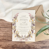 Wir haben Hochzeiten für moderne Wildblumen Einladung