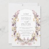 Wir haben Hochzeiten für moderne Wildblumen Einladung (Vorderseite)