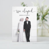 Wir haben Hochzeitsankündigung Einladung Foto (Stehend Vorderseite)