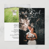 Wir haben Hochzeitsankündigung Einladung Foto (Vorne/Hinten)