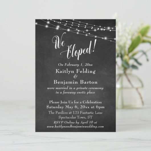 Wir haben Hochzeitsempfang für die Tafelleuchten g Einladung (Stehend Vorderseite)