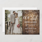 Wir haben Hochzeitsempfang gemacht Einladung (Vorne/Hinten)