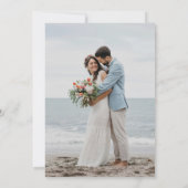 Wir haben Hochzeitsfeier für Ocean Beach Elopement Einladung (Rückseite)