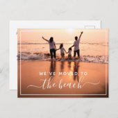 Wir haben Ihr Foto um eine neue Adresse erweitert Ankündigungspostkarte (Vorne/Hinten)