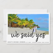 Wir haben ja gesagt | 4 Foto Hochzeitsankündigung Ankündigung (Vorderseite)