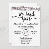 Wir haben ja gesagt! Einladung zur Hochzeit (Vorne/Hinten)