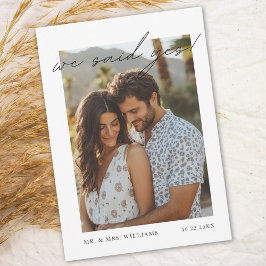 "Wir haben ja gesagt" Moderne Ankündigung Minimali