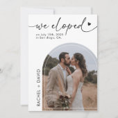 Wir haben jetzt gekocht und feiern das Elopement-P Einladung (Vorderseite)