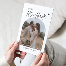 Wir haben jetzt gekocht und feiern den Elopement-E Einladung