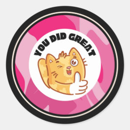 Wir haben Job Donald Sticks Runder Aufkleber