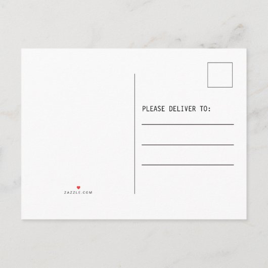 Wir haben Kalligraphie Handgeschriebene Adresse An Ankündigungspostkarte (Rückseite)