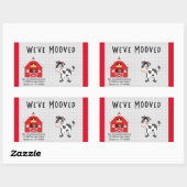 Wir haben Kuh in Barnyard-Umsiedlungsmitteilung ve Rechteckiger Aufkleber (Blatt)