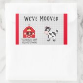 Wir haben Kuh in Barnyard-Umsiedlungsmitteilung ve Rechteckiger Aufkleber (Tasche)