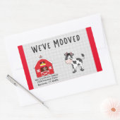 Wir haben Kuh in Barnyard-Umsiedlungsmitteilung ve Rechteckiger Aufkleber (Umschlag)