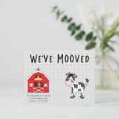 Wir haben Kuh in Barnyard verlegt Postkarte (Stehend Vorderseite)