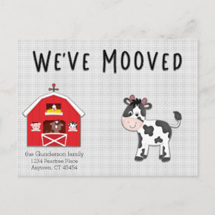 Wir haben Kuh in Barnyard verlegt Postkarte