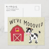 Wir haben Kuh mit Barnverändern der Adresse versch Postkarte (Vorne/Hinten)