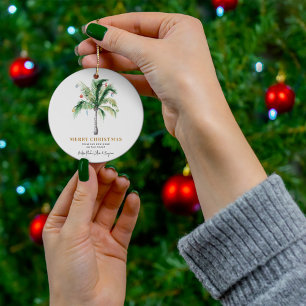 Wir haben Küstenpalmenbaum-Umzug Weihnachten verle Keramik Ornament