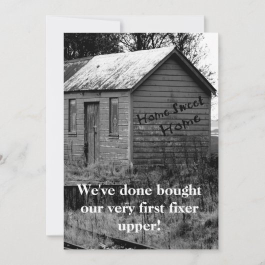 Wir haben Land-BretterbudeHousewarming bewegt Einladung (Vorderseite)