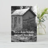 Wir haben Land-BretterbudeHousewarming bewegt Einladung (Stehend Vorderseite)