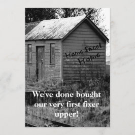 Wir haben Land-BretterbudeHousewarming bewegt Einladung