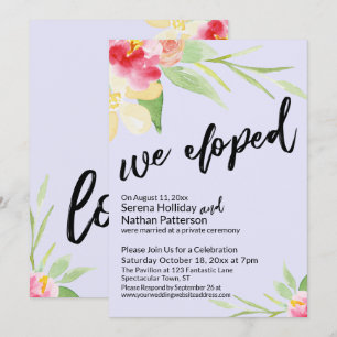Wir haben Lässigen Script Watercolor Floral Lavend Einladung
