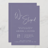 Wir haben Lavendel Lila Minimalistische Eloption Ankündigung (Vorne/Hinten)