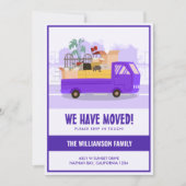 Wir haben Lila LKW auf der Straße bewegt Ankündigung (Vorderseite)