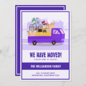 Wir haben Lila LKW auf der Straße bewegt Ankündigung (Vorne/Hinten)