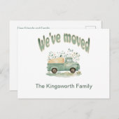 Wir haben lustige Van-Bewegungs-Ankündigung bewegt Postkarte (Vorne/Hinten)