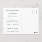 Wir haben lustige Van-Bewegungs-Ankündigung bewegt Postkarte (Rückseite)