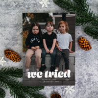 Wir haben lustigen Weihnachts-Single-Foto ausprobi