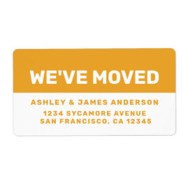 Wir haben mellow-gelb-weiße neue Adresse verschobe Adressaufkleber