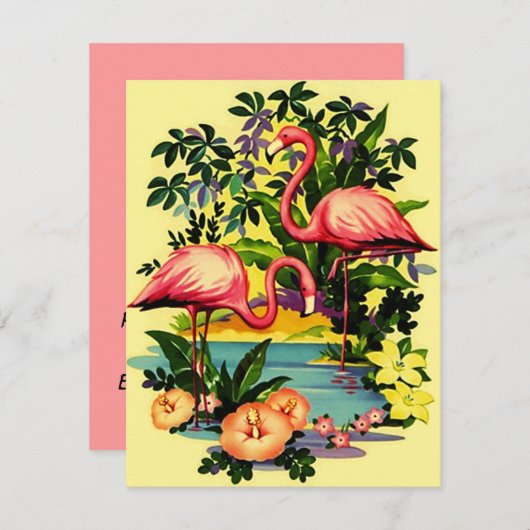 Wir haben mich bewegt Ankündigung Flamingos Pool-S (Vorne/Hinten)