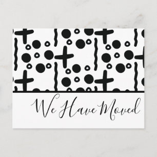 Wir haben minimalistische abstrakte Stammes-Postka Postkarte