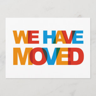 Wir haben Mitteilungs-Karten bewegt Ankündigung