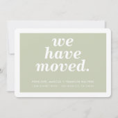 WIR HABEN moderne minimale neue Adressierung übert Ankündigung (Vorderseite)