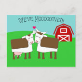 Wir haben Moooved Kühe und Scheunen-neue Ankündigungspostkarte (Vorderseite)