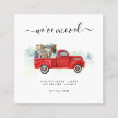 Wir haben Moved Wassercolor Elegante Moving Ankünd Quadratische Visitenkarte (Vorderseite)