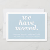 WIR HABEN MOVVIERT moderne minimale neue Adresse B Ankündigung (Vorderseite)