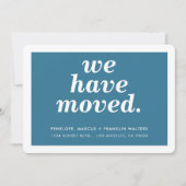 WIR HABEN MOVVIERT moderne minimale neue Adresse d Ankündigung (Vorderseite)
