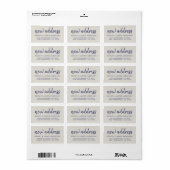 Wir haben Navy Blue Gray New Address Label verscho Adressaufkleber (Vorne)