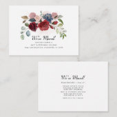 Wir haben neue Adresse Moderne Blumenbewegung Mitteilungskarte (Vorne/Hinten)