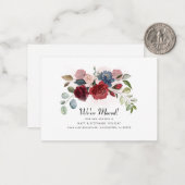 Wir haben neue Adresse Moderne Blumenbewegung Mitteilungskarte (Vorderseite/Rückseite Beispiel)