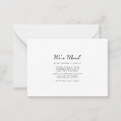 Wir haben neue Adresse Moderne Blumenbewegung Mitteilungskarte (Rückseite)