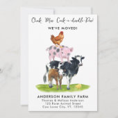 Wir haben neue Adresse moderne Landtiere übertrage Ankündigung (Vorderseite)