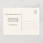 Wir haben neue Adresse Moderne Pflanze Ankündigungspostkarte (Rückseite)