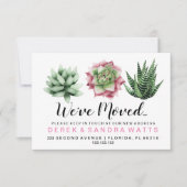 Wir haben neue Adresse succulents cactus verschobe Ankündigung (Vorderseite)